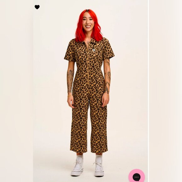 BNWT Lucy & Yak Ragan leopard jumpsuit US 14 - Picture 1 of 5